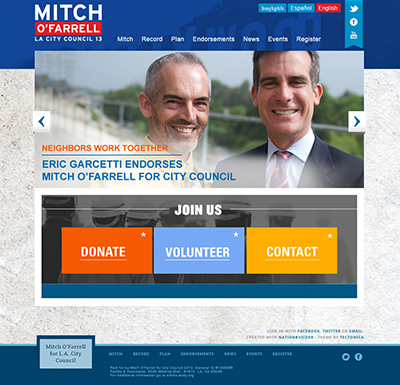 MITCH O’FARRELL ELECTION CAMPAIGN